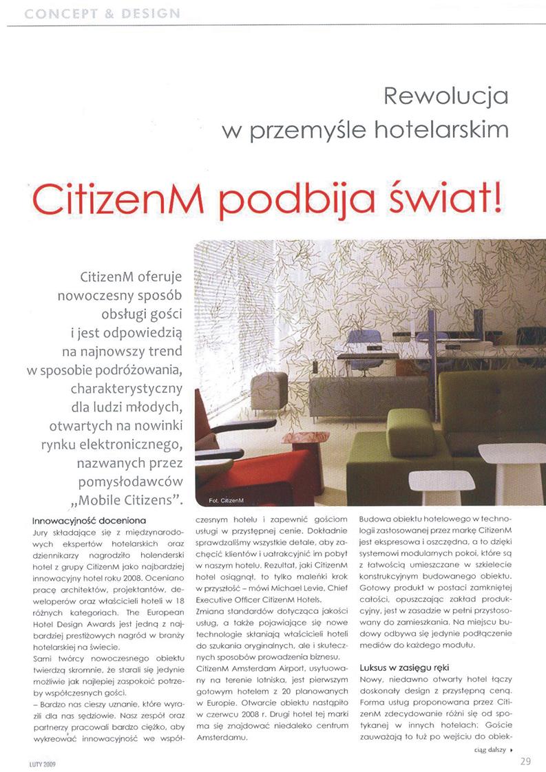 Rewolucja w przemyśle hotelarskim. CitizenM podbija świat! / Hotel Profit